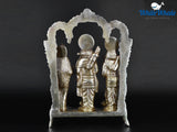 White Whale Ram Darbar Lord Rama Laxman and Sita Hanuman Brass Statue Religious Sculpture Idol Home Dacor