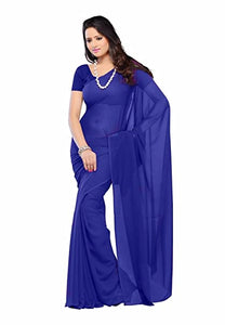 Whitewhale Bollywood Plain Georgette Saree Traditional Party/Wedding Wear