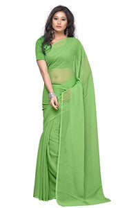 Whitewhale Bollywood Plain Georgette Saree Traditional Party/Wedding Wear