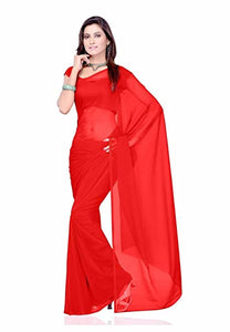 Whitewhale Bollywood Plain Georgette Saree Traditional Party/Wedding Wear