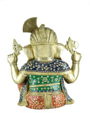 White Whale Ganesha Statue, Sitting Lord Ganesha Idol, Ganapati, Vinayaka. Hindu Elephant God & Good Luck Gift for New Beginnings