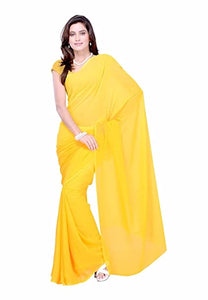 Whitewhale Bollywood Plain Georgette Saree Traditional Party/Wedding Wear