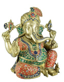 White Whale Ganesha Statue, Sitting Lord Ganesha Idol, Ganapati, Vinayaka. Hindu Elephant God & Good Luck Gift for New Beginnings