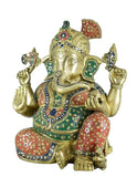 White Whale Ganesha Statue, Sitting Lord Ganesha Idol, Ganapati, Vinayaka. Hindu Elephant God & Good Luck Gift for New Beginnings