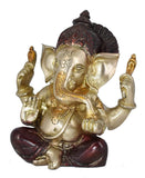 White Whale Ganesha Bhagwan Idol Ganesha Statue Ganpati Murti for Home Entrance Decor Luck Gift Home Décor