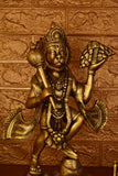 White Whale Brass Lord Hanuman Lifting Mountain Statue Hindu God Idols Balaji/Bajrangbali Murti for Gift & Home Décor