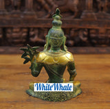 White Whale Brass Meditation Tara Buddha with a Rare Detailed Tree For Decor