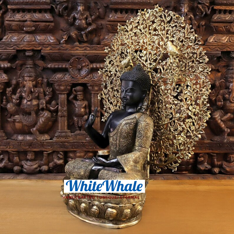 White Whale Brass Buddha Statue Blessing Murti for Home Decor Entrance –  Whitewhale