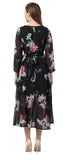 WhiteWhale Dresses for Women Regular Women's  Fit and Flare Floral Printed Dress