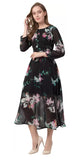 WhiteWhale Dresses for Women Regular Women's  Fit and Flare Floral Printed Dress