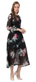 WhiteWhale Dresses for Women Regular Women's  Fit and Flare Floral Printed Dress