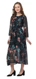 WhiteWhale Dresses for Women Regular Women's  Fit and Flare Floral Printed Dress