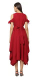 WhiteWhale Dresses for Women Regular Women's  Fit and Flare Floral Solid Dress.