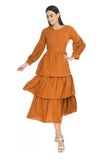 WhiteWhale Dresses for Women Regular Women's Fit & Flare Layerd Dress.