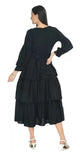 WhiteWhale Dresses for Women Regular Women's Fit & Flare Layerd Dress.