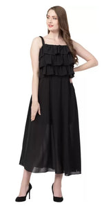 WhiteWhale Dresses for Women Regular Women's Causual Stylish Shoulder Strap Dress.