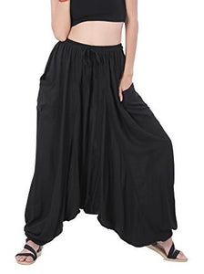 Whitewhale Men Women Rayon Summer Loose Baggy Hippie Boho Gypsy Harem Pants