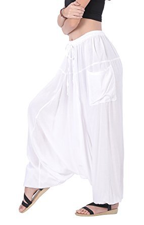 Buy Harem Pants White, Big and Tall Pants Men, Double Gauze Cotton Trousers,  High Waist Baggy Pants, Haremshose Herren Online in India - Etsy