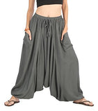 Whitewhale Men Women Rayon Summer Loose Baggy Hippie Boho Gypsy Harem Pants