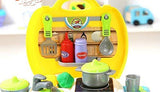 White Whale Briefcase Kitchen Set for Kids Girls Toys | Kids Toys for Girls Kitchen Cooking Toy Set with Briefcase for Girls (Yellow Kitchen Set)