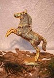 White Whale Golden Oxidized Jumping Horse Statue Showpiece for Vastu, Wealth & Decorative for Home,Office,Living Room Gift for Friends,Wedding,Relatives.
