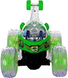 White Whale Ben 10 Rechargeable Stunt Car Big Size 360 Degree Rotating- Remote Control (Multi Color-Assorted)