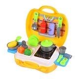 White Whale Briefcase Kitchen Set for Kids Girls Toys | Kids Toys for Girls Kitchen Cooking Toy Set with Briefcase for Girls (Yellow Kitchen Set)