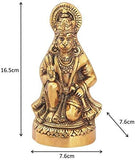 White Whale Hanuman Ji Statue Sitting In Metal Hanuman Ji Idol Bajrangbali Murti Gift Article Decorative Showpiece, 1 Piece.