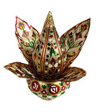 White Whale Mangal Kalash Set Meenakari Work for Puja Kalash in Temple Home Decor Decorative Lota Narial Patta