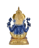 White Whale Ganesha Statue, Sitting Lord Ganesha Idol, Ganapati, Vinayaka. Hindu Elephant God & Good Luck Gift for New Beginnings