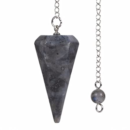 Natural Stone Pendant Necklace Small Rock Quartz Pendulum