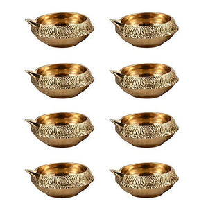 White Whale Diya for Pooja Made of Pure Brass - Kuber Diya Diwali Decoration