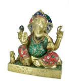 White Whale Ganesha Statue, Sitting Lord Ganesha Idol, Ganapati, Vinayaka. Hindu Elephant God & Good Luck Gift for New Beginnings