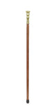 White Whale Knob Shape Walking Stick - Men Derby Canes and Wooden Walking Stick for Men and Women - 37" Brown Ebony Brass Handle in Golden Tone Natural Wood Unisex Cane