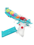 White Whale Concept Musical Transparent Glow Gear Gun with 3D Lights and Music Pretend Play Toy Gun for 2 to 5 Year Kids Baby Toy, Multi Color (Transparent Gun-Assorted)