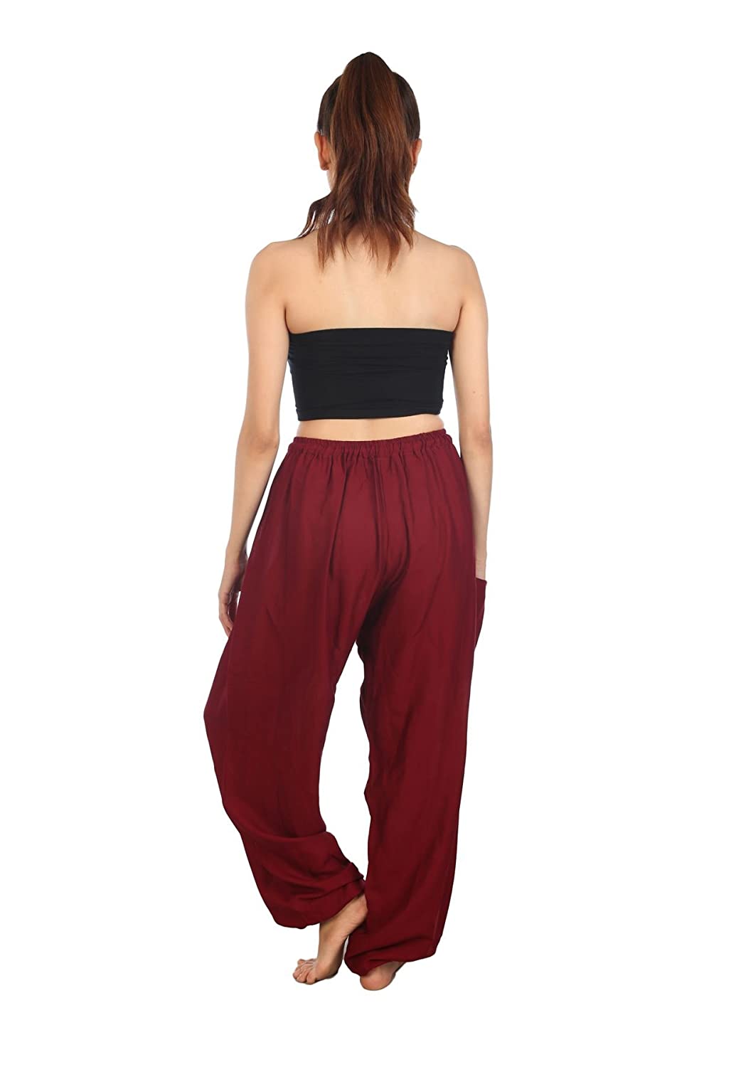 Whitewhale Women's Cotton Harem Hippie Boho Yoga Palazzo Casual Pants