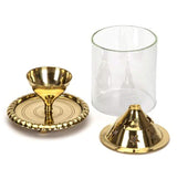 White Whale Nickel Akhand Jyoti Deep with Stand for Temple, Home & Office Décor