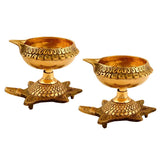 White Whale Diya for Pooja Made of Pure Brass - Kuber Diya Diwali Decoration