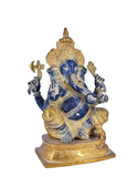 White Whale Ganesha Statue, Sitting Lord Ganesha Idol, Ganapati, Vinayaka. Hindu Elephant God & Good Luck Gift for New Beginnings