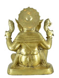 White Whale Ganesha Statue, Sitting Lord Ganesha Idol, Ganapati, Vinayaka. Hindu Elephant God & Good Luck Gift for New Beginnings