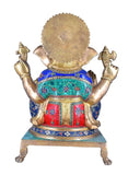 White Whale Ganesha Statue, Sitting Lord Ganesha Idol, Ganapati, Vinayaka. Hindu Elephant God & Good Luck Gift for New Beginnings