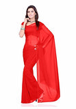 Whitewhale Bollywood Plain Georgette Saree Traditional Party/Wedding Wear