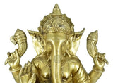 White Whale Ganesha Statue, Sitting Lord Ganesha Idol, Ganapati, Vinayaka. Hindu Elephant God & Good Luck Gift for New Beginnings