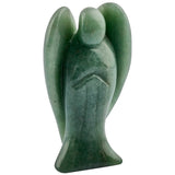 White Whale Green Aventurine Healing Crystal Gemstone Carved Pocket Crystal Guardian Angel Figurines