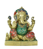 White Whale Ganesha Statue, Sitting Lord Ganesha Idol, Ganapati, Vinayaka. Hindu Elephant God & Good Luck Gift for New Beginnings