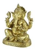 White Whale Ganesha Statue, Sitting Lord Ganesha Idol, Ganapati, Vinayaka. Hindu Elephant God & Good Luck Gift for New Beginnings