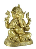 White Whale Ganesha Statue, Sitting Lord Ganesha Idol, Ganapati, Vinayaka. Hindu Elephant God & Good Luck Gift for New Beginnings