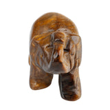 Whitewhale Healing Crystal Guardian Tiger's Eye Elephant Pocket Stone Figurines Carved Gemstone