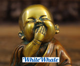 White Whale Brass Three Wise Monks - Messengers of Hear, See & Speak No Evil - Statues of Joy and Happiness