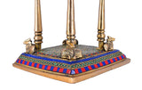 Whitewhale Brass Temple Pooja Mandir for Living Room Pooja Decoration Religious Home Decor